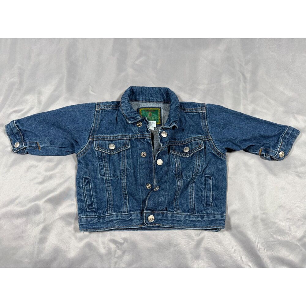 Vintage Baby Gap Denim Jacket 90s Green Label Classic Trucker Jean 6-12 Months